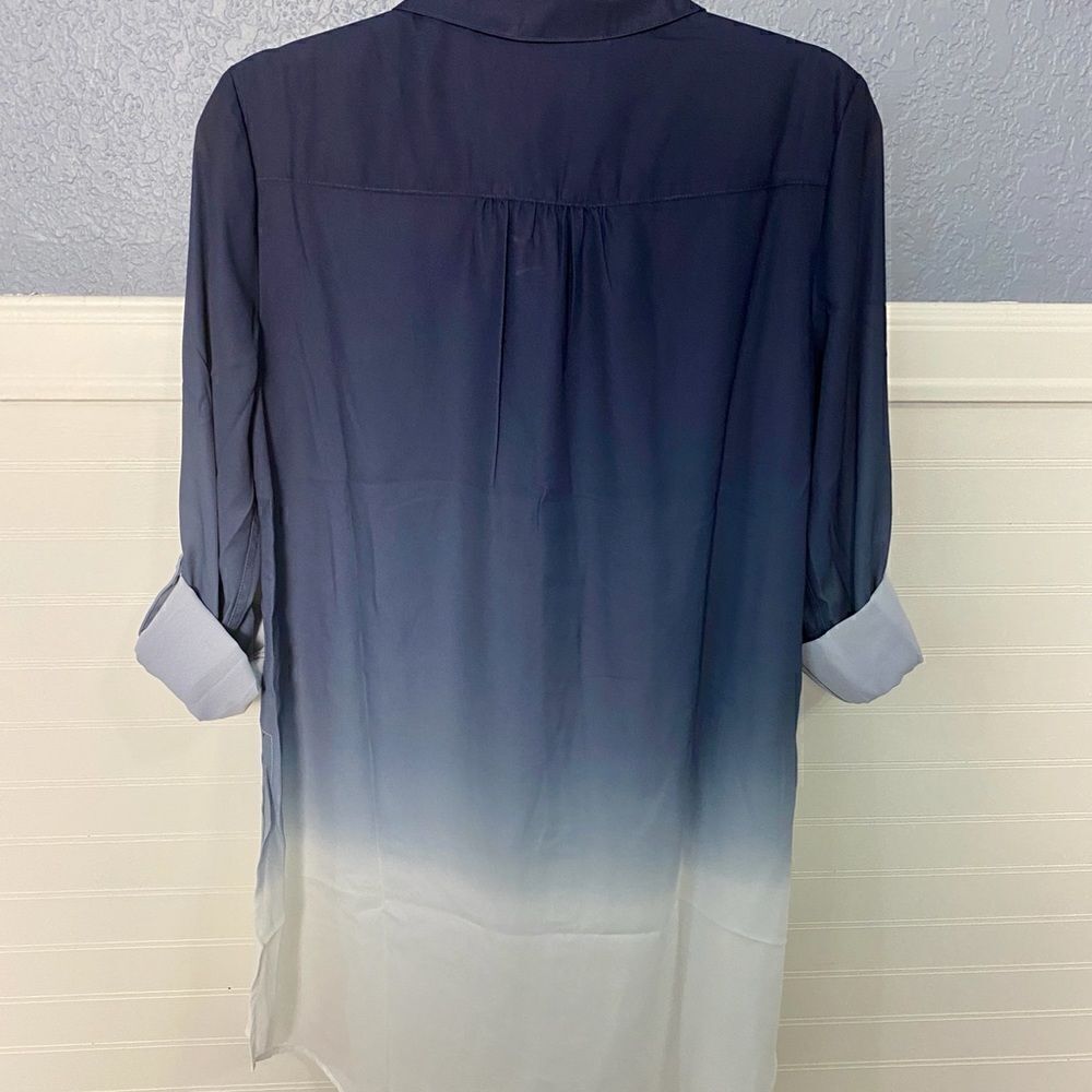 Inc Dip-Dyed Button-Front Tunic - Picture 7 of 9
